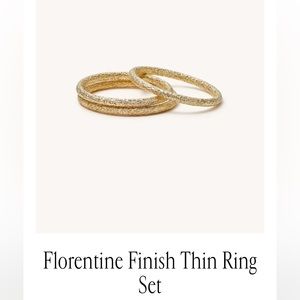 Florentine Finish Gold Ring Set